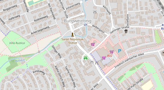 Physiotherapie auf Satellitenbild