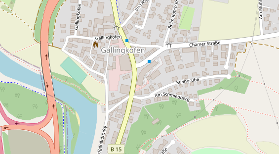 Physiotherapie auf Satellitenbild