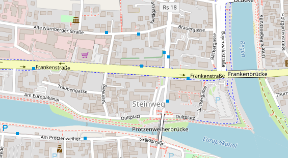 Physiotherapie auf Satellitenbild