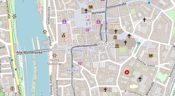 Physiotherapie auf Satellitenbild