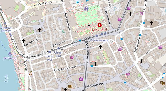 Physiotherapie auf Satellitenbild