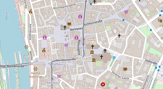 Physiotherapie auf Satellitenbild