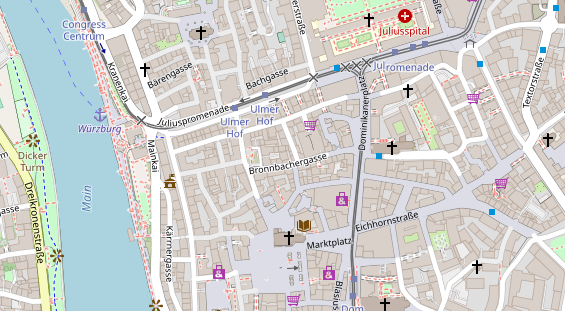 Physiotherapie auf Satellitenbild