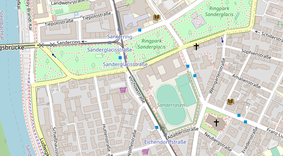 Physiotherapie auf Satellitenbild