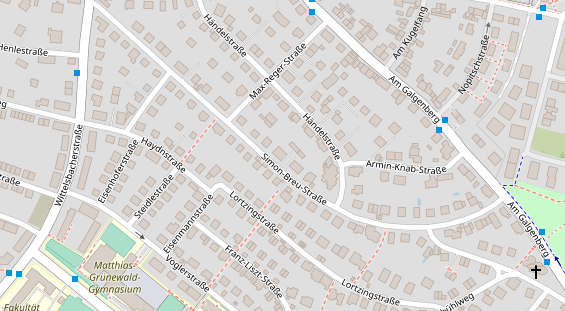 Physiotherapie auf Satellitenbild