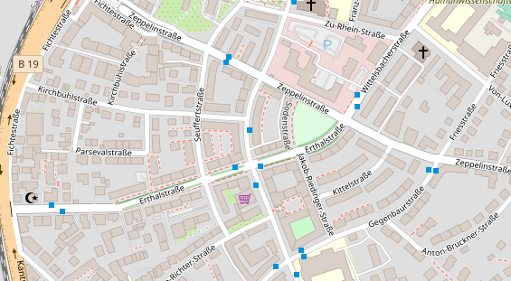 Physiotherapie auf Satellitenbild