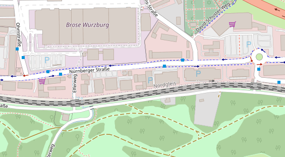 Physiotherapie auf Satellitenbild