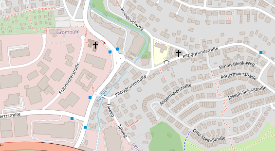 Physiotherapie auf Satellitenbild