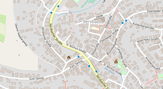 Physiotherapie auf Satellitenbild