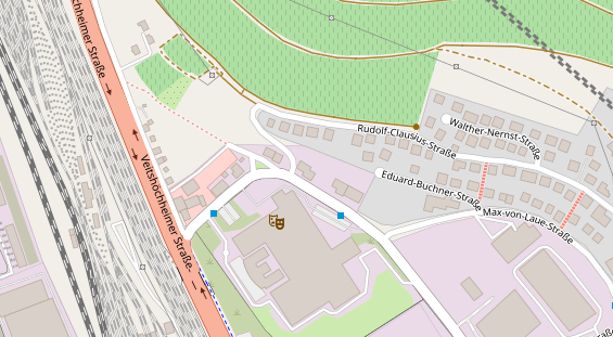 Physiotherapie auf Satellitenbild