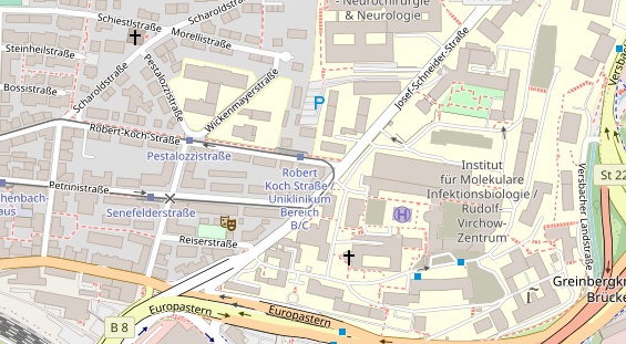 Physiotherapie auf Satellitenbild