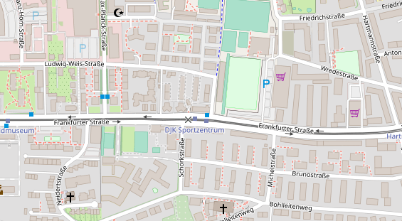 Physiotherapie auf Satellitenbild