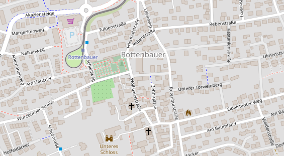 Physiotherapie auf Satellitenbild