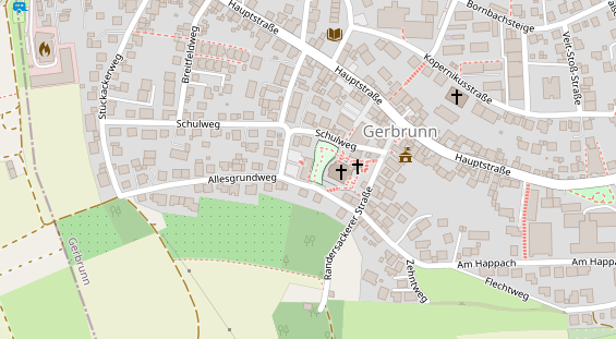 Physiotherapie auf Satellitenbild