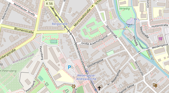 Physiotherapie auf Satellitenbild