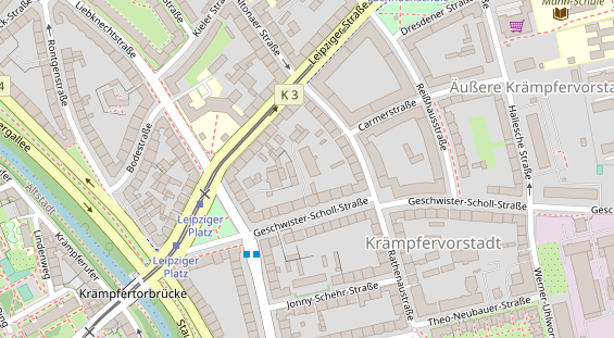 Physiotherapie auf Satellitenbild