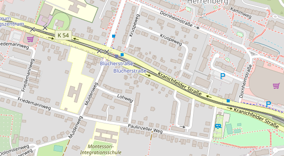 Physiotherapie auf Satellitenbild