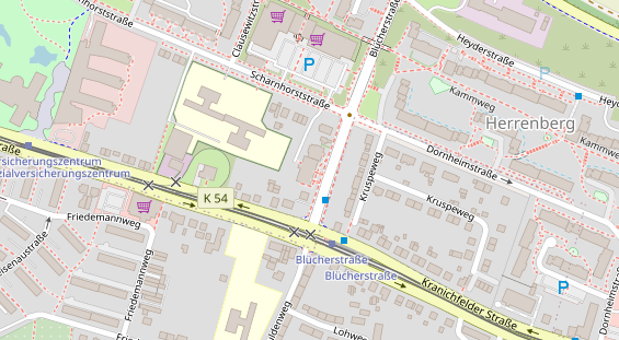 Physiotherapie auf Satellitenbild