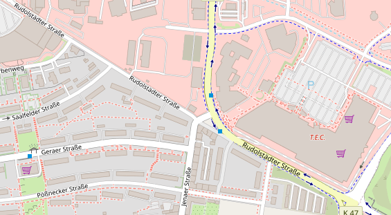 Physiotherapie auf Satellitenbild