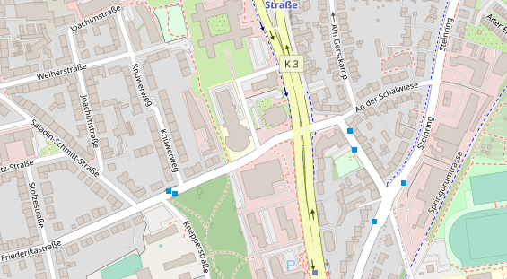 Physiotherapie auf Satellitenbild