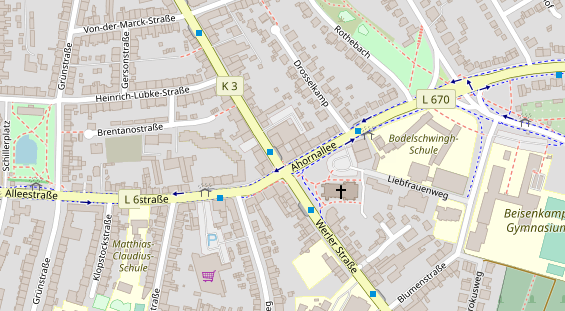 Physiotherapie auf Satellitenbild