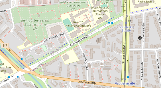 Physiotherapie auf Satellitenbild