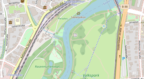 Physiotherapie auf Satellitenbild