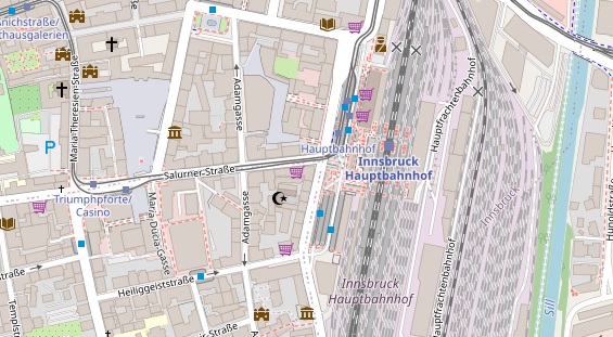 Physiotherapie auf Satellitenbild