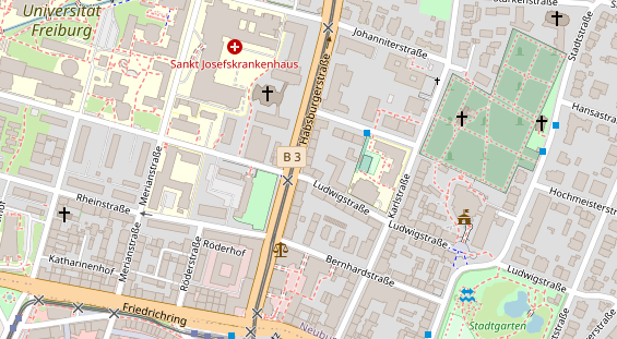 Physiotherapie auf Satellitenbild