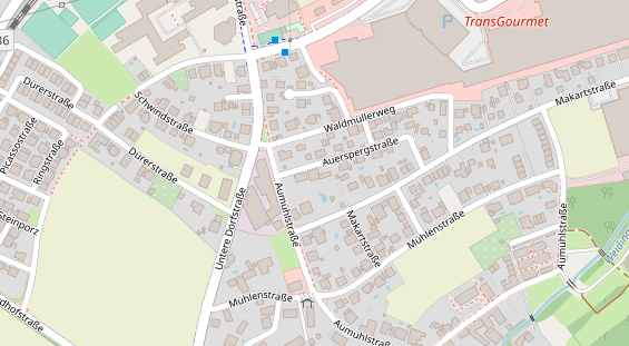 Physiotherapie auf Satellitenbild