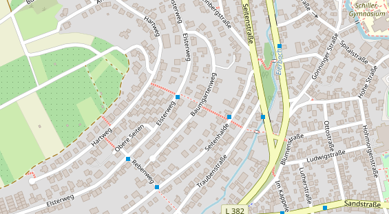 Physiotherapie auf Satellitenbild