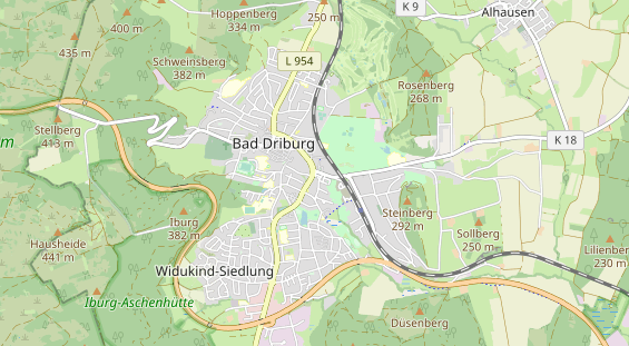 physical therapy on map