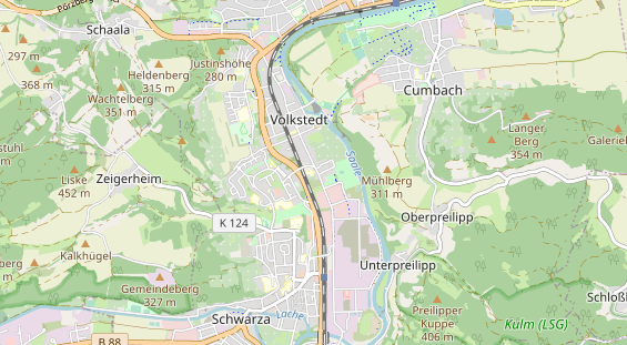 physical therapy on map