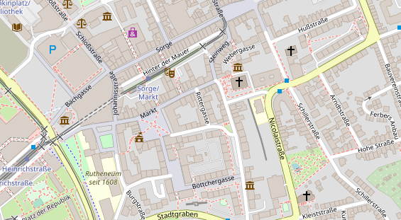 Physiotherapie auf Satellitenbild