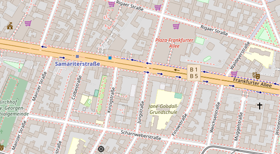 Physiotherapie auf Satellitenbild