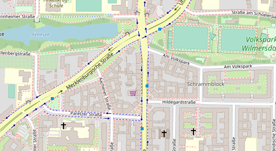 Physiotherapie auf Satellitenbild