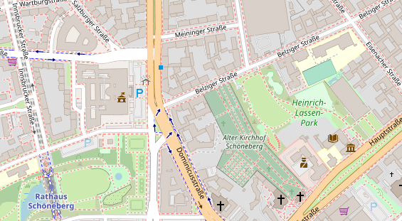 Physiotherapie auf Satellitenbild