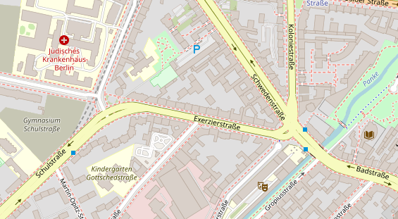 Physiotherapie auf Satellitenbild