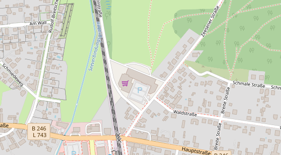 Physiotherapie auf Satellitenbild