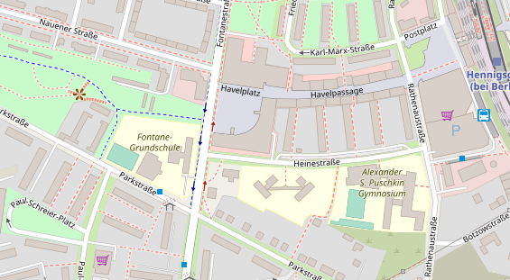 Physiotherapie auf Satellitenbild