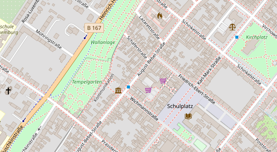 Physiotherapie auf Satellitenbild