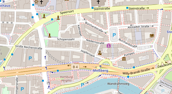 Physiotherapie auf Satellitenbild