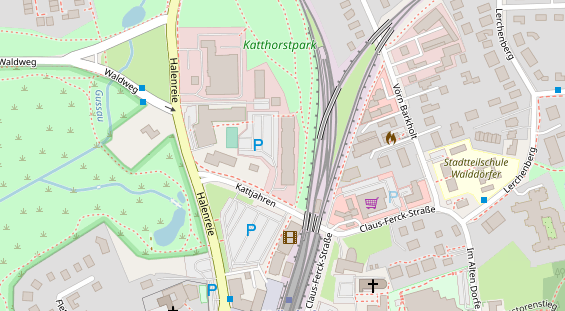 Physiotherapie auf Satellitenbild