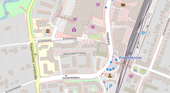 Physiotherapie auf Satellitenbild