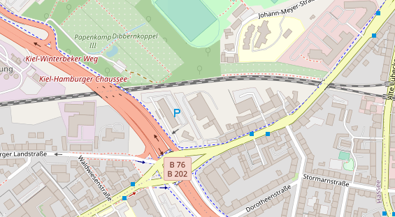 Physiotherapie auf Satellitenbild