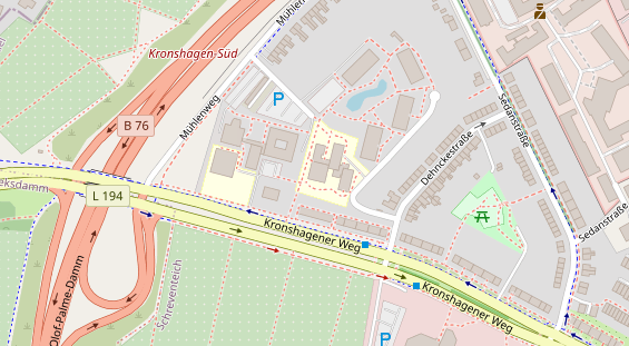 Physiotherapie auf Satellitenbild