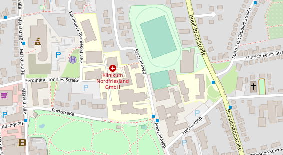 Physiotherapie auf Satellitenbild