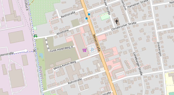 Physiotherapie auf Satellitenbild