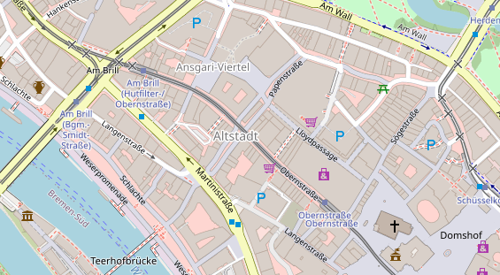 Physiotherapie auf Satellitenbild