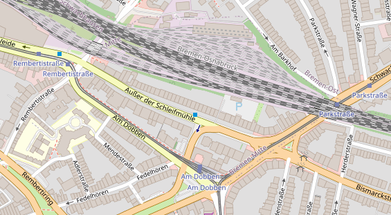 Physiotherapie auf Satellitenbild